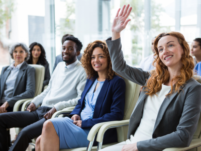 Business Women taking a Leadership Workshop